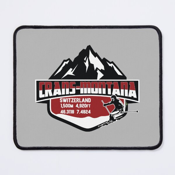 Item preview, Crans-Montana Ski Switzerland Skiing Alps Sticker T-Shirt 02 designed and sold by OuterShellUK.