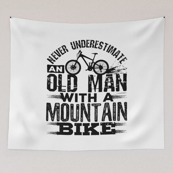 Item preview, Never Underestimate An Old Man with a Mountain Bike designed and sold by jaygo.
