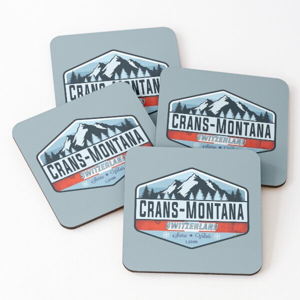 Item preview, Crans-Montana Ski Switzerland Skiing Alps Sticker T-Shirt 01 designed and sold by OuterShellUK.