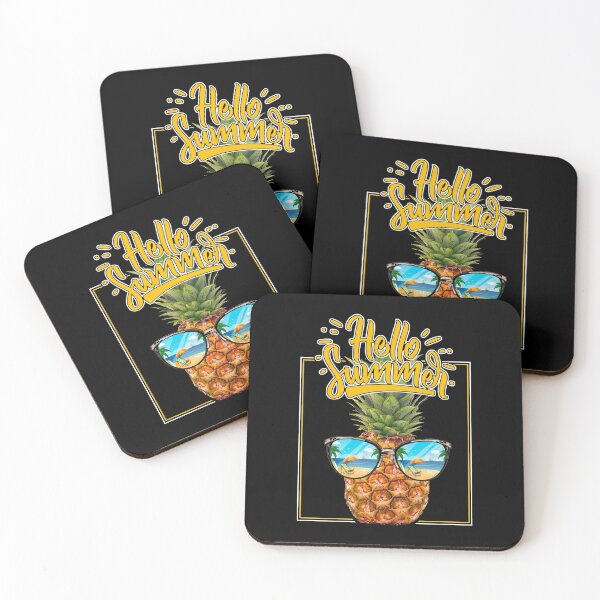 Item preview, Hello Summer Tropical Pineapple with sun glasses product designed and sold by theodoros20.