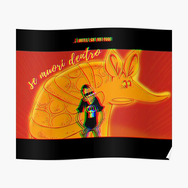 Tear along the dotted line - Strappare lungo i bordi - Armadillo Poster