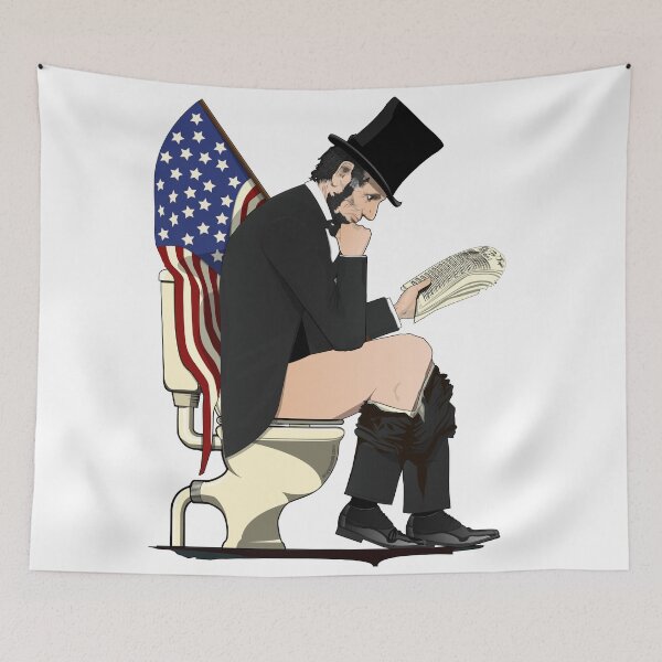 Item preview, Abraham Lincoln on the Toilet designed and sold by Wyattdesign.