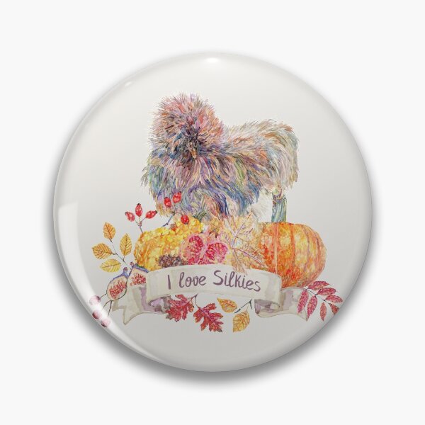 Item preview, I love Silkie Chickens with Fall Harvest Wreath designed and sold by becca-boyce.