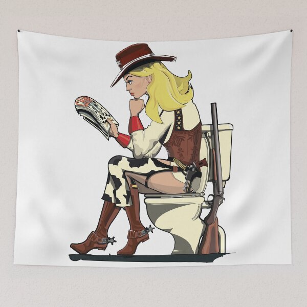 Item preview, Cowgril on the Toilet designed and sold by Wyattdesign.