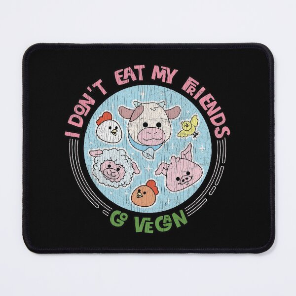 Item preview, I Don't Eat My Friends - Go Vegan - Retro Cracked Vintage graphic designed and sold by theodoros20.