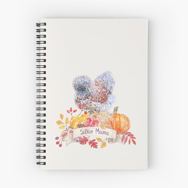 Item preview, Silkie Chicken Mama with Fall Harvest Wreath designed and sold by becca-boyce.
