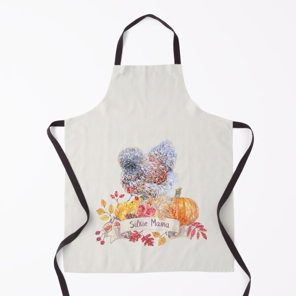 Item preview, Silkie Chicken Mama with Fall Harvest Wreath designed and sold by becca-boyce.