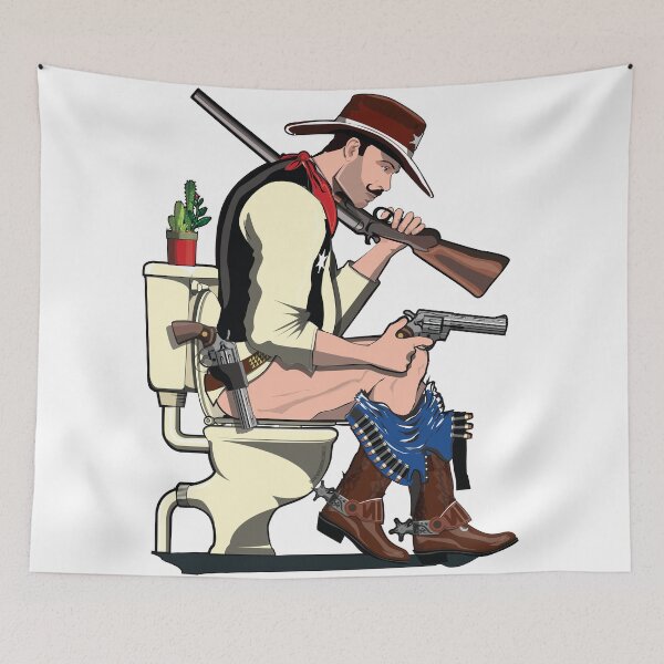 Item preview, Cowboy on the Toilet designed and sold by Wyattdesign.