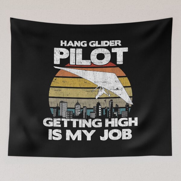 Item preview, Hang Glider Pilot Getting High Is My Job - Aviation Flight print designed and sold by theodoros20.