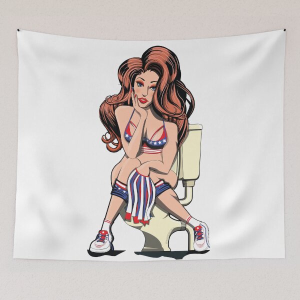Item preview, Cheerleader on the Toilet designed and sold by Wyattdesign.