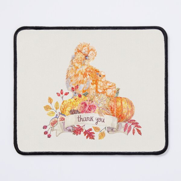 Item preview, Thank You Silkie Chickens with Fall Harvest Wreath designed and sold by becca-boyce.