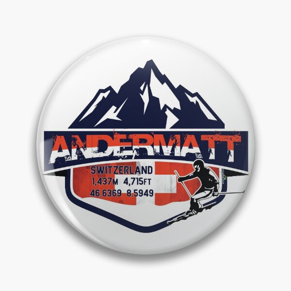 Item preview, Andermatt Ski Switzerland Skiing Alps Sticker T-Shirt 02 designed and sold by OuterShellUK.