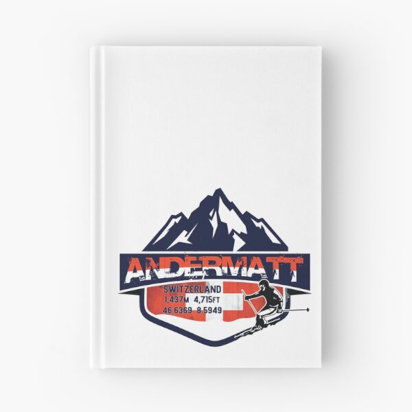 Item preview, Andermatt Ski Switzerland Skiing Alps Sticker T-Shirt 02 designed and sold by OuterShellUK.