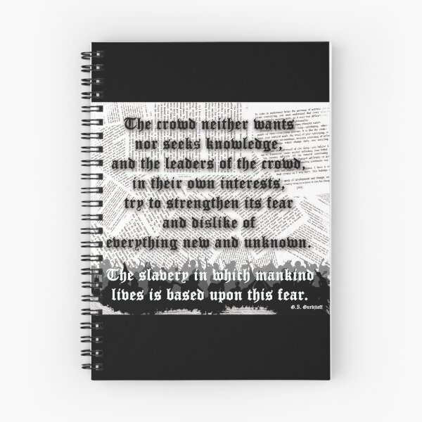 Item preview, Gurdjieff on knowledge and crowd designed and sold by WanderingGraha.