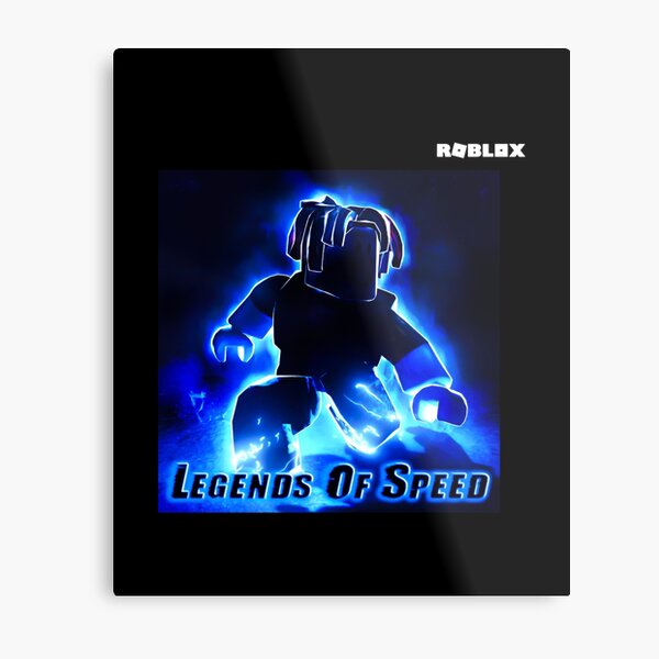 Roblox on Light Blue Metal Print