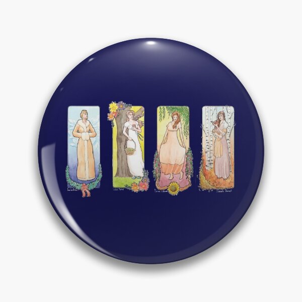 Item preview, Jane Austen Characters Emma Woodhouse Catherine Moreland Marianne Dashwood Elisabeth Bennet designed and sold by Airmatti.
