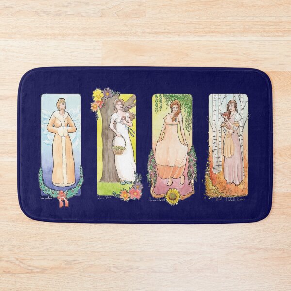 Item preview, Jane Austen Characters Emma Woodhouse Catherine Moreland Marianne Dashwood Elisabeth Bennet designed and sold by Airmatti.
