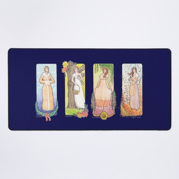 Item preview, Jane Austen Characters Emma Woodhouse Catherine Moreland Marianne Dashwood Elisabeth Bennet designed and sold by Airmatti.