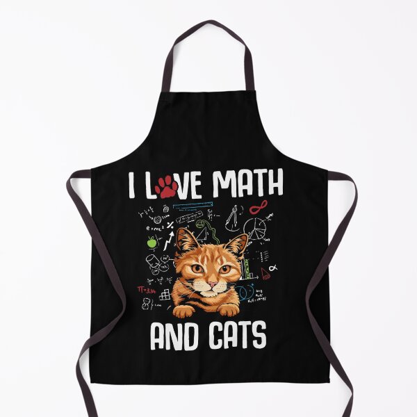 Item preview, I Love Math and Cats Teacher Kitten Feline Lovers designed and sold by Dressed For Duty.