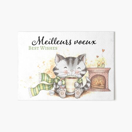 Keep warm little cat Art Board Print