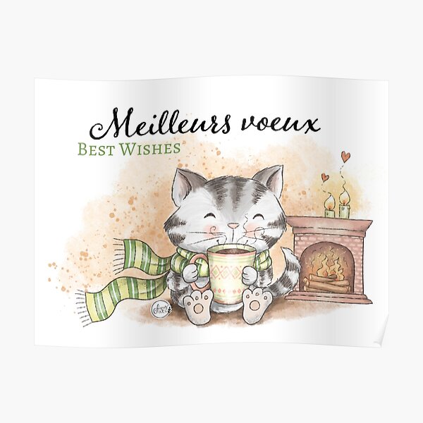 Keep warm little cat Poster