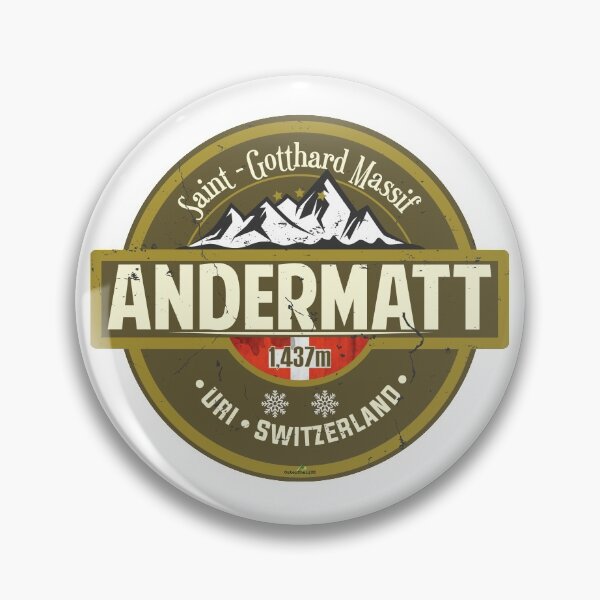 Item preview, Andermatt Ski Switzerland Skiing Alps Sticker T-Shirt 03 designed and sold by OuterShellUK.