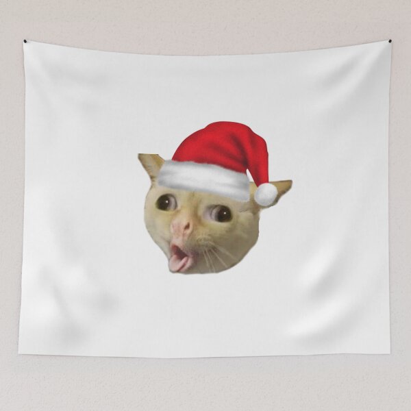 Item preview, Coughing Cat In Christmas Meme designed and sold by sandza.