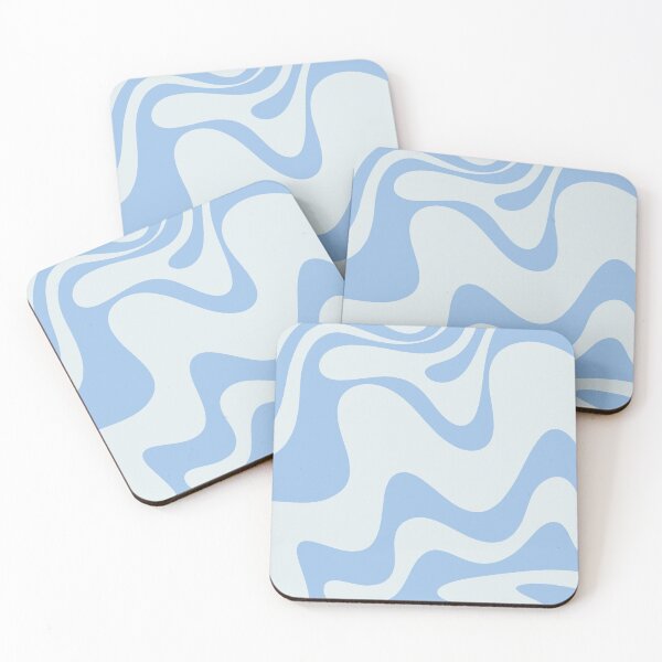 Item preview, Retro Liquid Swirl Abstract Pattern 3 in Powder Blue designed and sold by kierkegaard.