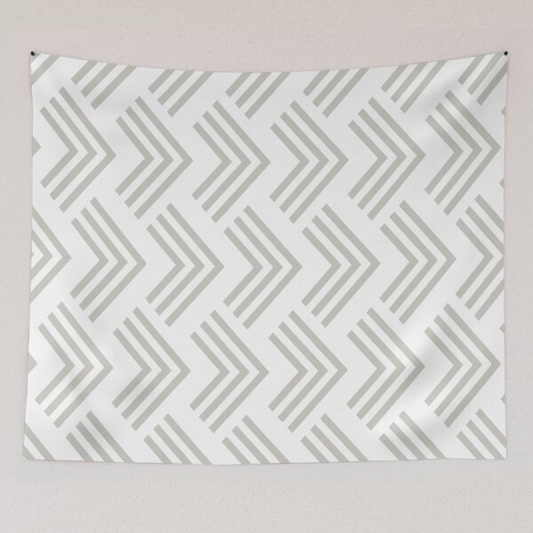 Artikelvorschau, Gray and White Art Deco Chevron Arrow Pattern Pairs Dulux 2022 Popular Colour Morning Oats - Color Trends entworfen und verkauft von ColorOfTheYears.