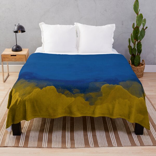 Item preview, Abstract, contemporary painting, pattern, navy blue, mustard yellow designed and sold by Svitac.