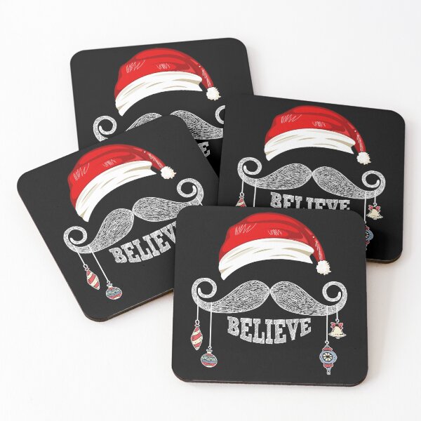 Item preview, Believe Christmas Santa Mustache with Ornaments designed and sold by Dibble Dabble Designs.