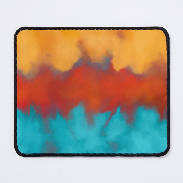 Item preview, Abstract, contemporary painting, pattern, teal, terracotta, yellow designed and sold by Svitac.