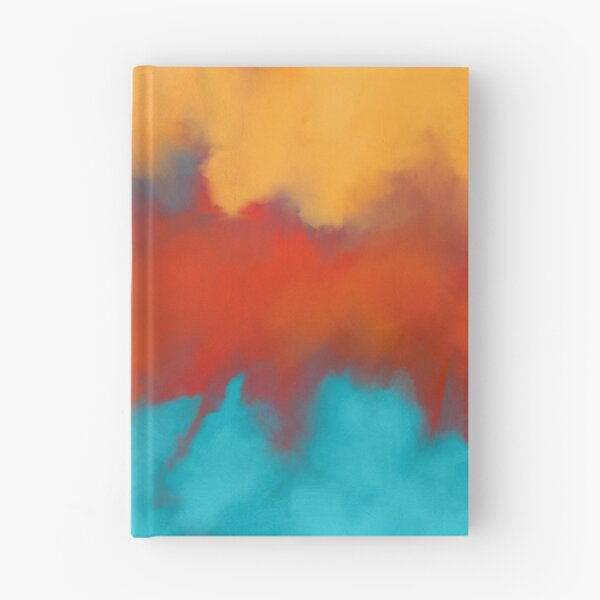 Item preview, Abstract, contemporary painting, pattern, teal, terracotta, yellow designed and sold by Svitac.