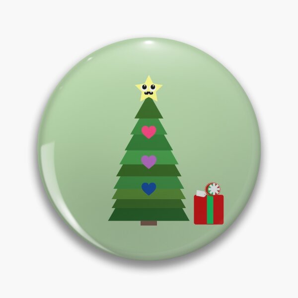 Aperçu de l'œuvre Arbre de Noël Bi Pride Hearts Little Guy Star créée et vendue par Day10Machine.