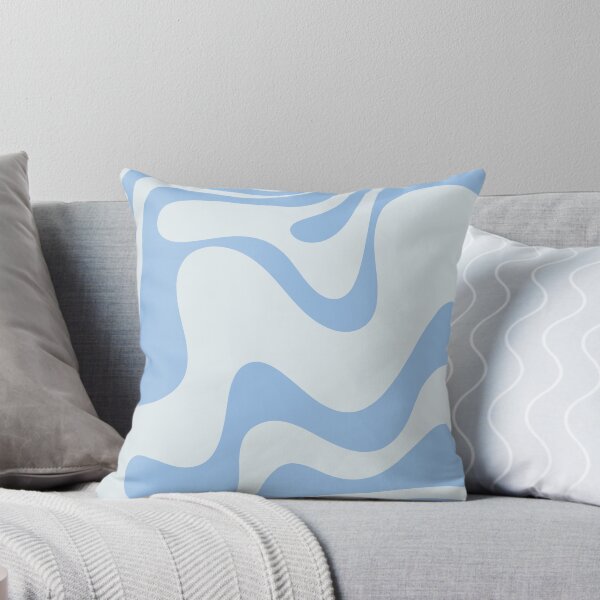Item preview, Retro Liquid Swirl Abstract Pattern 3 in Powder Blue designed and sold by kierkegaard.