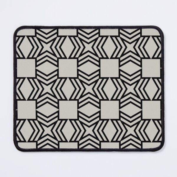Artikelvorschau, Black and Gray Star Square Shape Tile Pattern Pairs Dulux 2022 Popular Colour Morning Oats - Color Trends entworfen und verkauft von ColorOfTheYears.