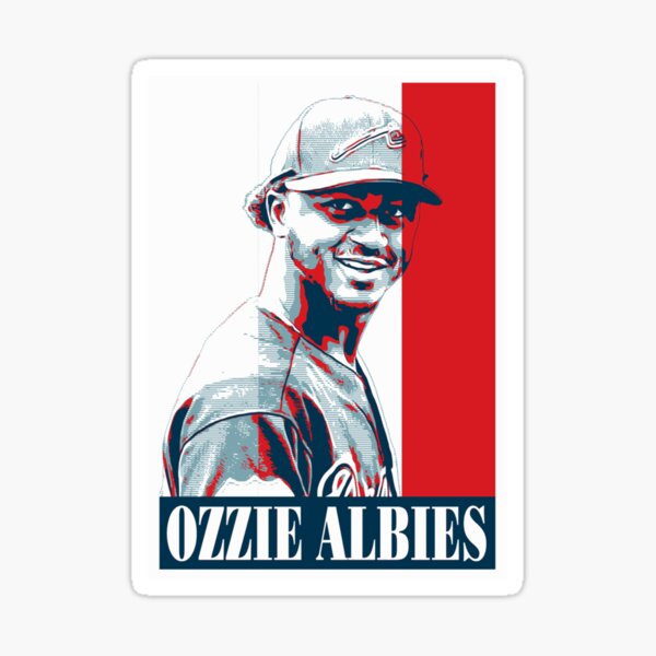 Ozzie Albies Jersey Sticker for Sale by cbaunoch