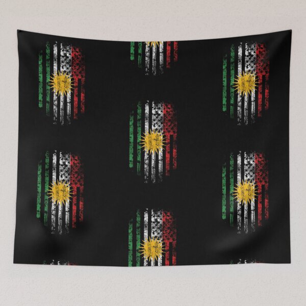 Item preview, Kurdish and America Flag Combo Distressed Design designed and sold by ockshirts.