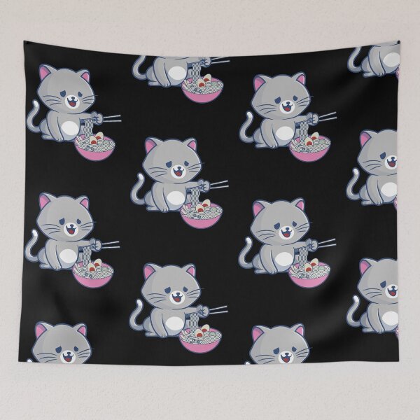 Item preview, Funny Cat Ramen Kawaii Anime Japanese designed and sold by w1ckerman.