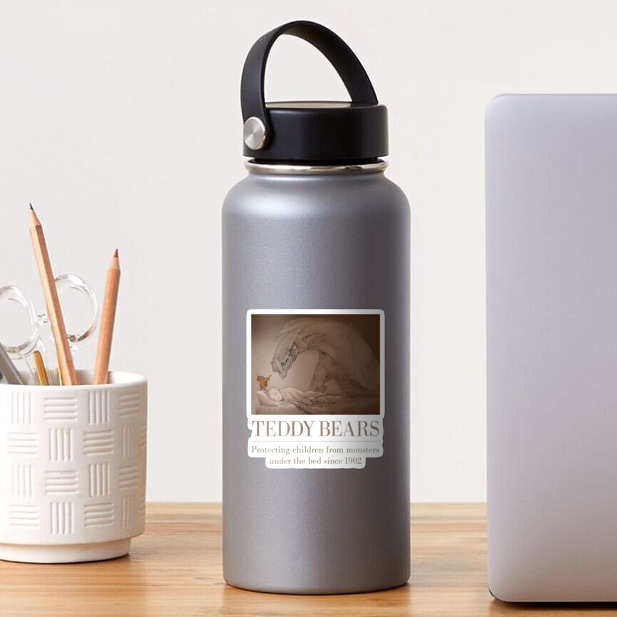 "Teddy Bears, protecting children since 1902" Sticker for Sale by