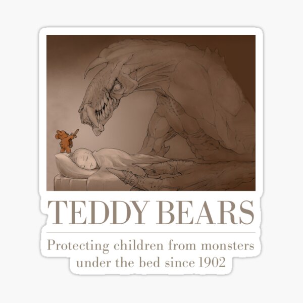 "Teddy Bears, protecting children since 1902" Sticker for Sale by Brett