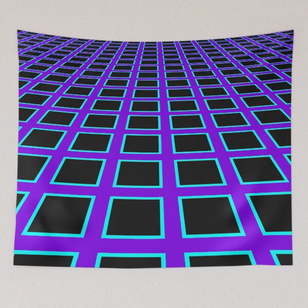 Item preview, purple blue grid designed and sold by frauenbrauen.