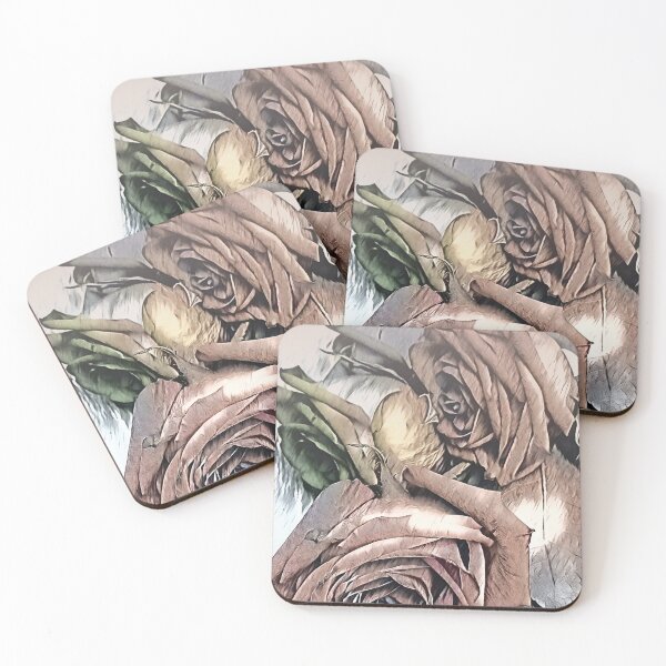 Item preview, Wood-cut Style Roses designed and sold by rekkab.