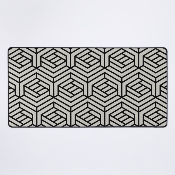Artikelvorschau, Black and Gray Modern Cube Geometric Shape Pattern Pairs Dulux 2022 Popular Colour Morning Oats - Color Trends entworfen und verkauft von ColorOfTheYears.