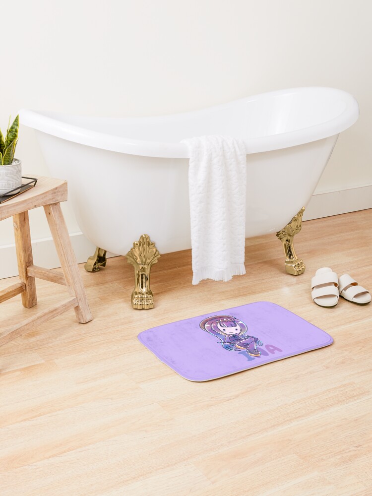 Thumbnail 2 of 6, Bath Mat, Chibi Ina! designed and sold by Sedeto.