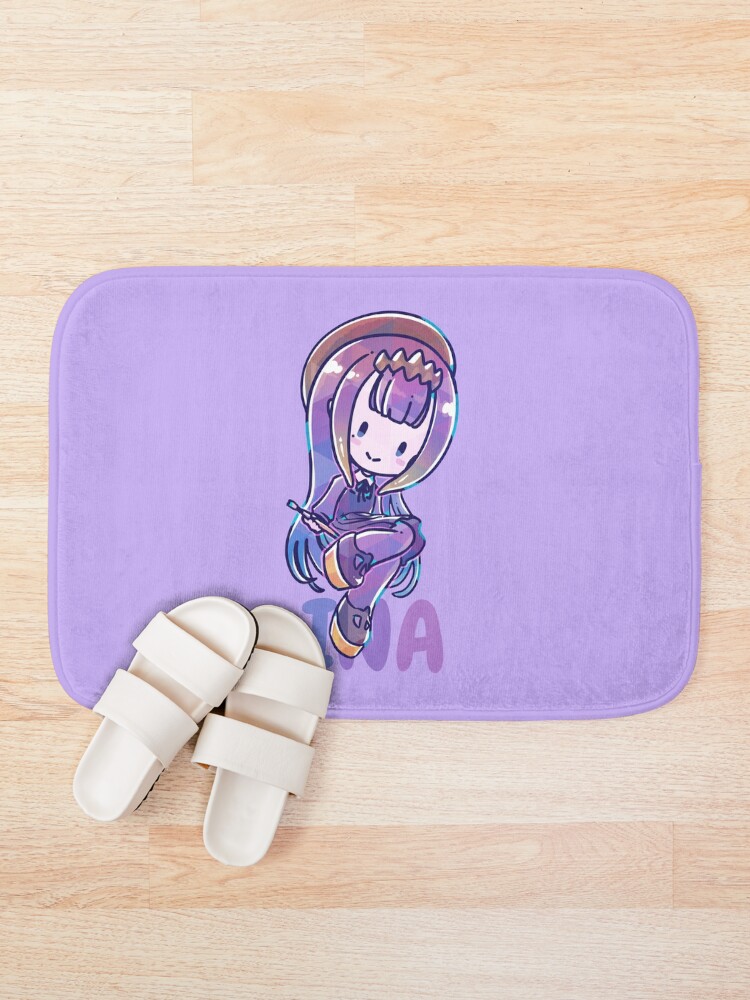 Thumbnail 1 of 6, Bath Mat, Chibi Ina! designed and sold by Sedeto.