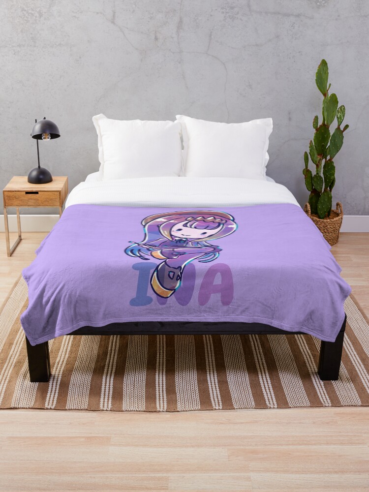 Thumbnail 1 of 6, Throw Blanket, Chibi Ina! designed and sold by Sedeto.