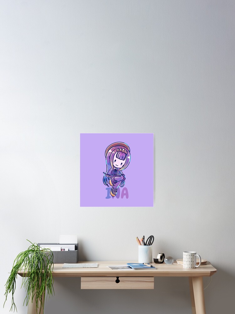 Thumbnail 2 of 3, Poster, Chibi Ina! designed and sold by Sedeto.