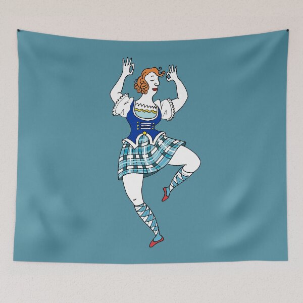 Item preview, Scottish girl dancing designed and sold by BalbinaStudio.