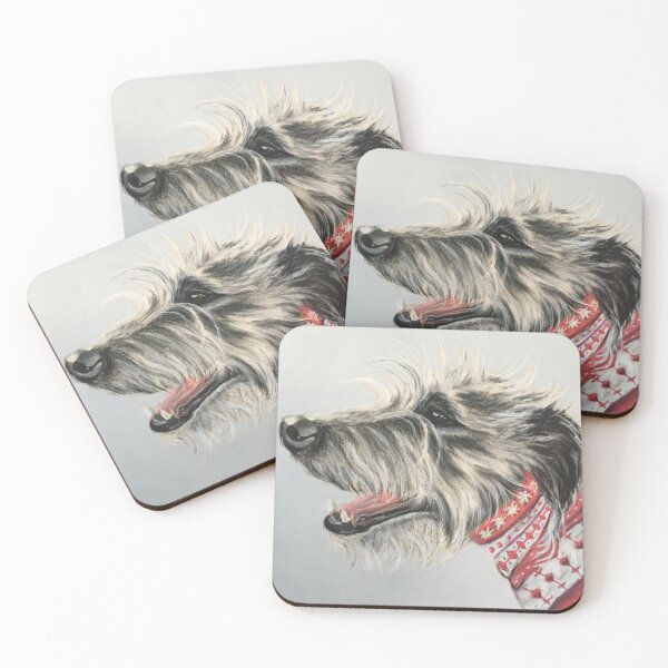 Item preview, Scruffy Lurcher in Christmas jumper  designed and sold by Merlinsmates.